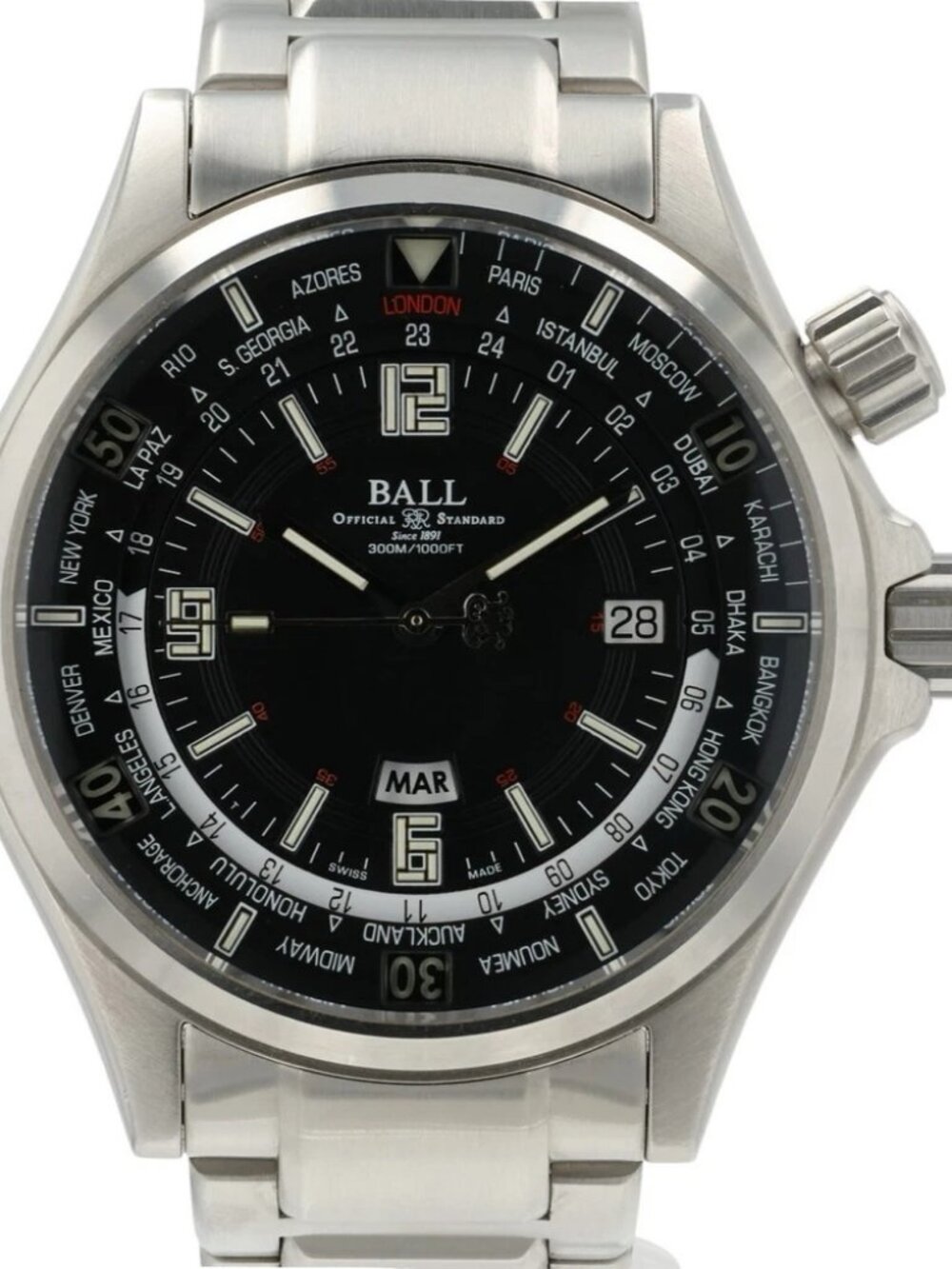 Ball Engineer Master II Black Dial Stainless Steel 45mm Automatic Men’s